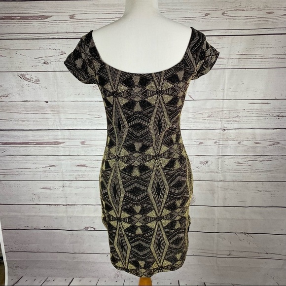 PAPAYA spandex night out sparkly mini dress Sz L - Picture 10 of 14